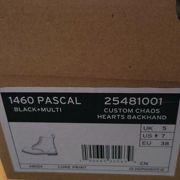 New dr martens chaos hearts black pascal boots - Picture 3 of 4